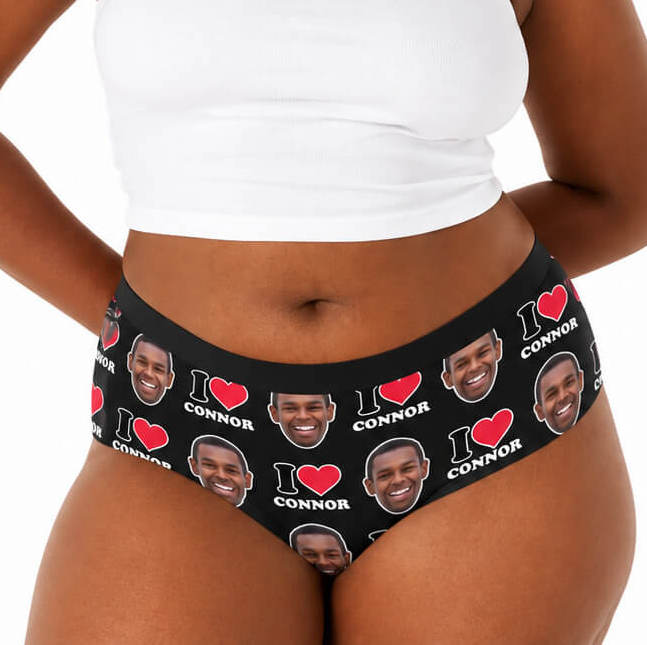 I Heart Name Knickers Personalised With Your Face
