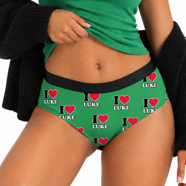 I Heart Name Personalised Knickers