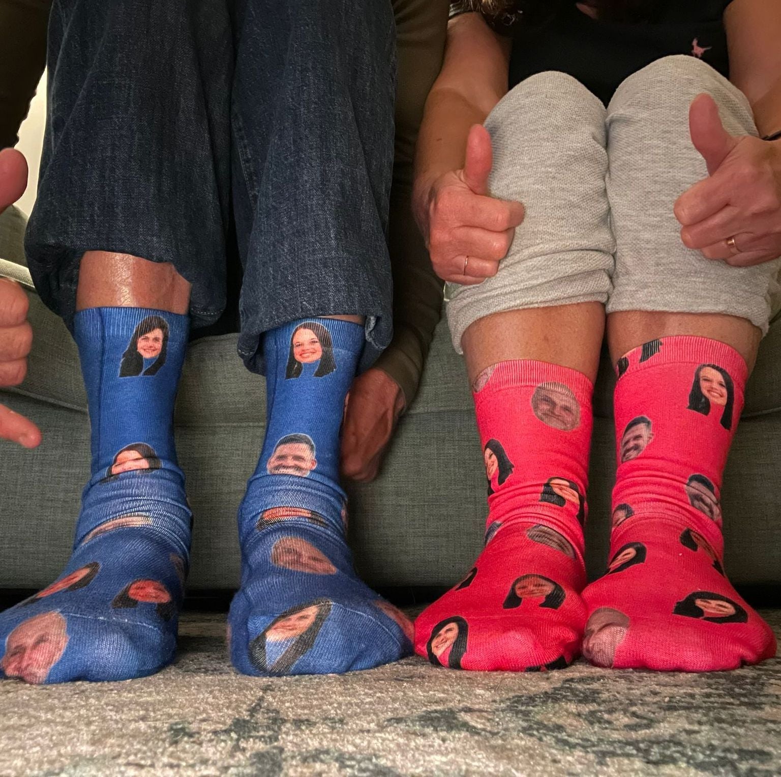 Personalised Couple Socks With Both Faces