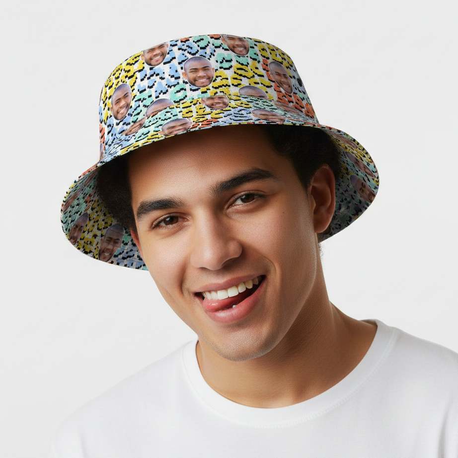 Funky Leopard Print Custom Bucket Hat