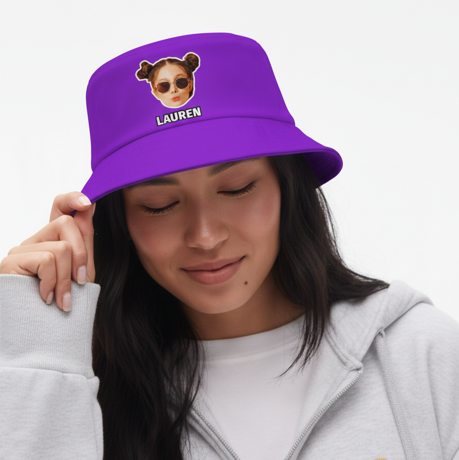 Single Face and Name Custom Bucket Hat