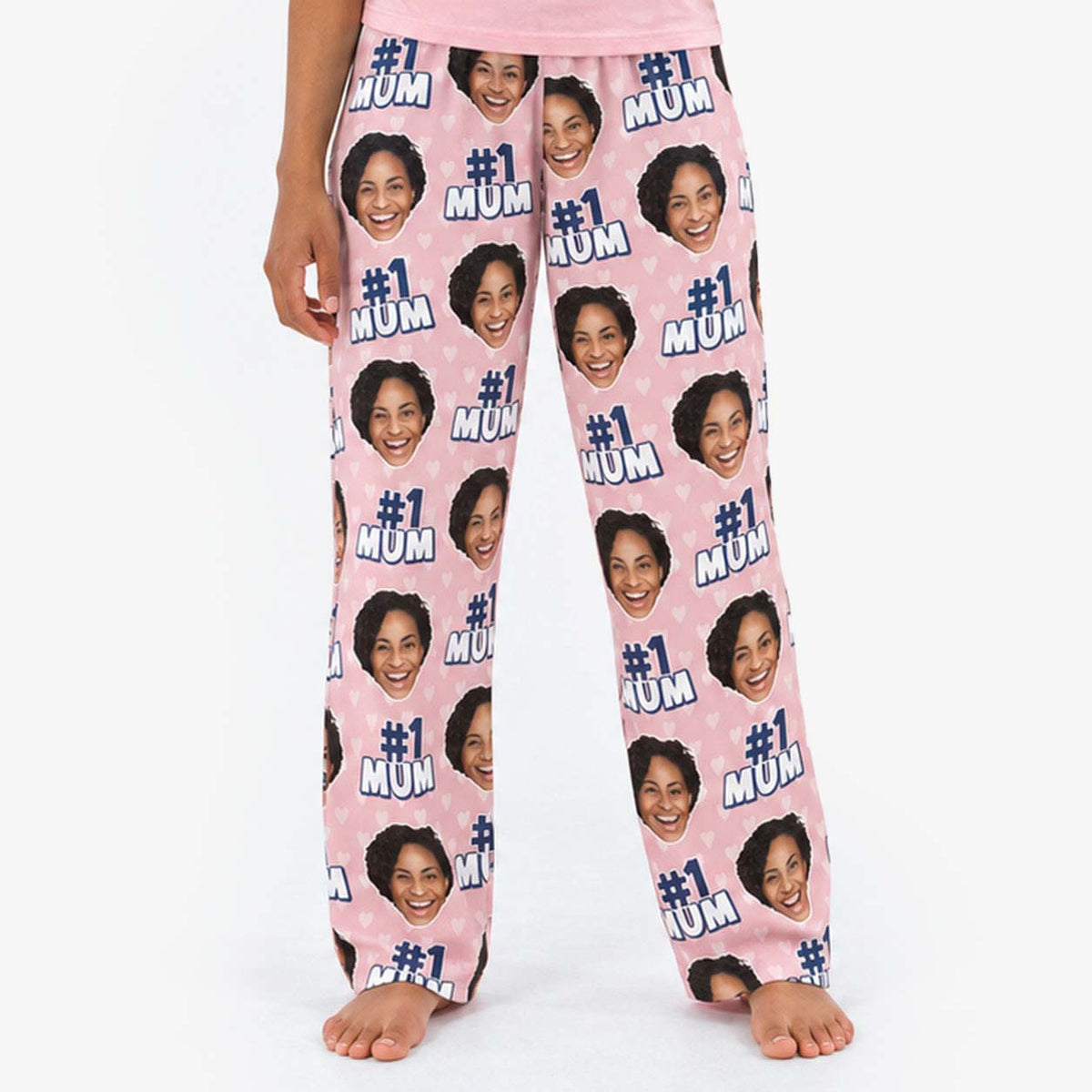 Women's Number 1 Mum Personalised PJ Bottoms
