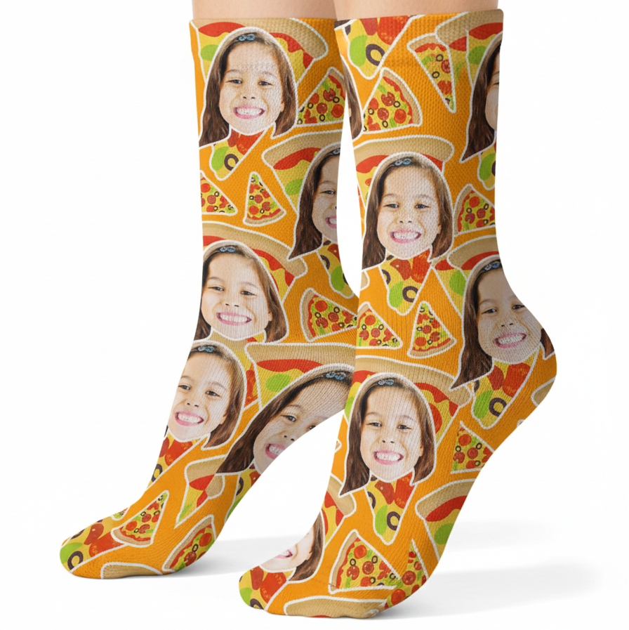 Pizza My Face Kids Socks