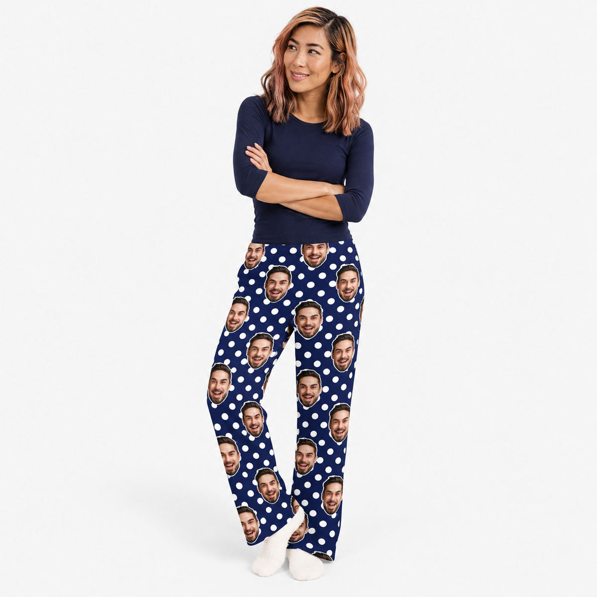 Women's Polka Dot Personalised PJ Bottoms