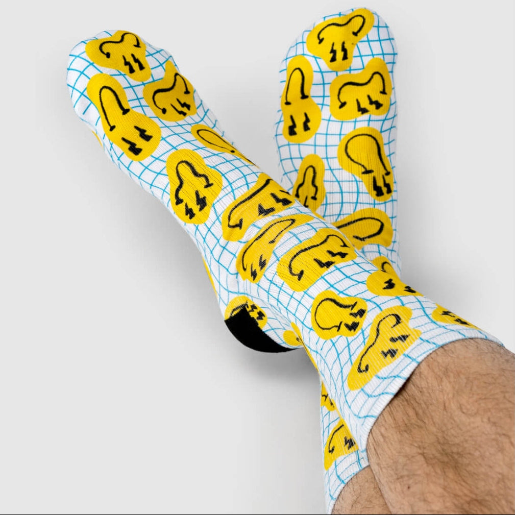 Smiley Grid Socks