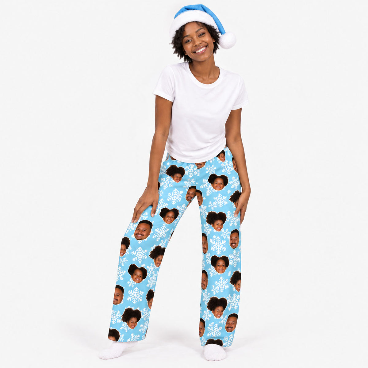 Women's Snowflake Personalised PJ Bottoms