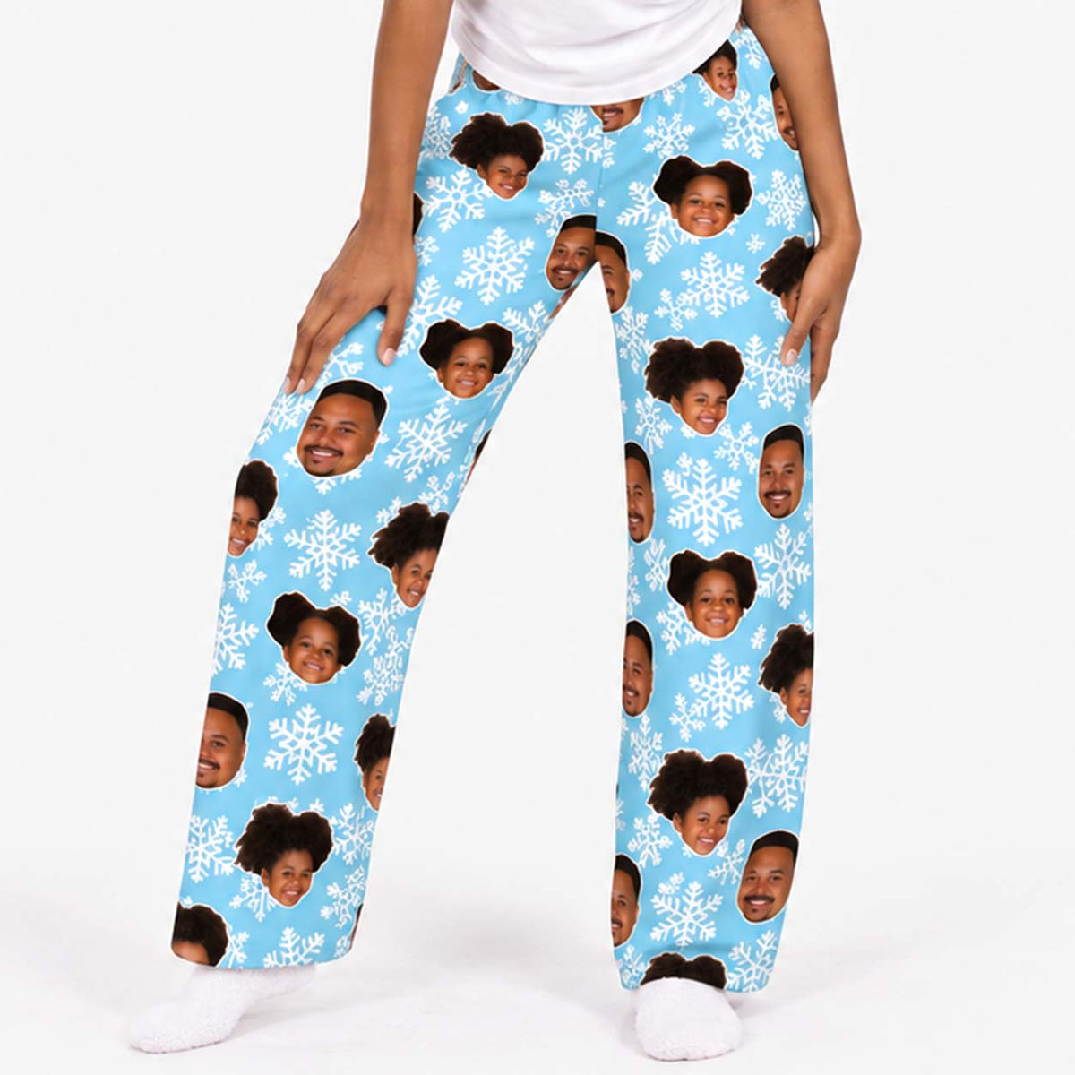 Women's Snowflake Personalised PJ Bottoms