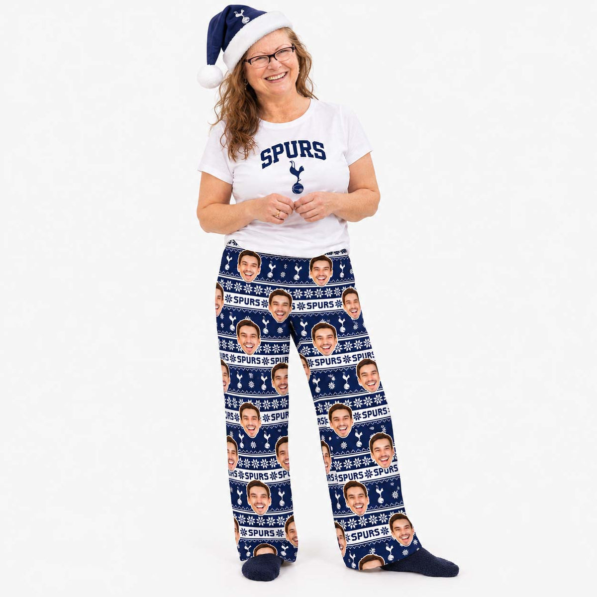 Spurs Christmas Women's Personalised PJ Bottoms