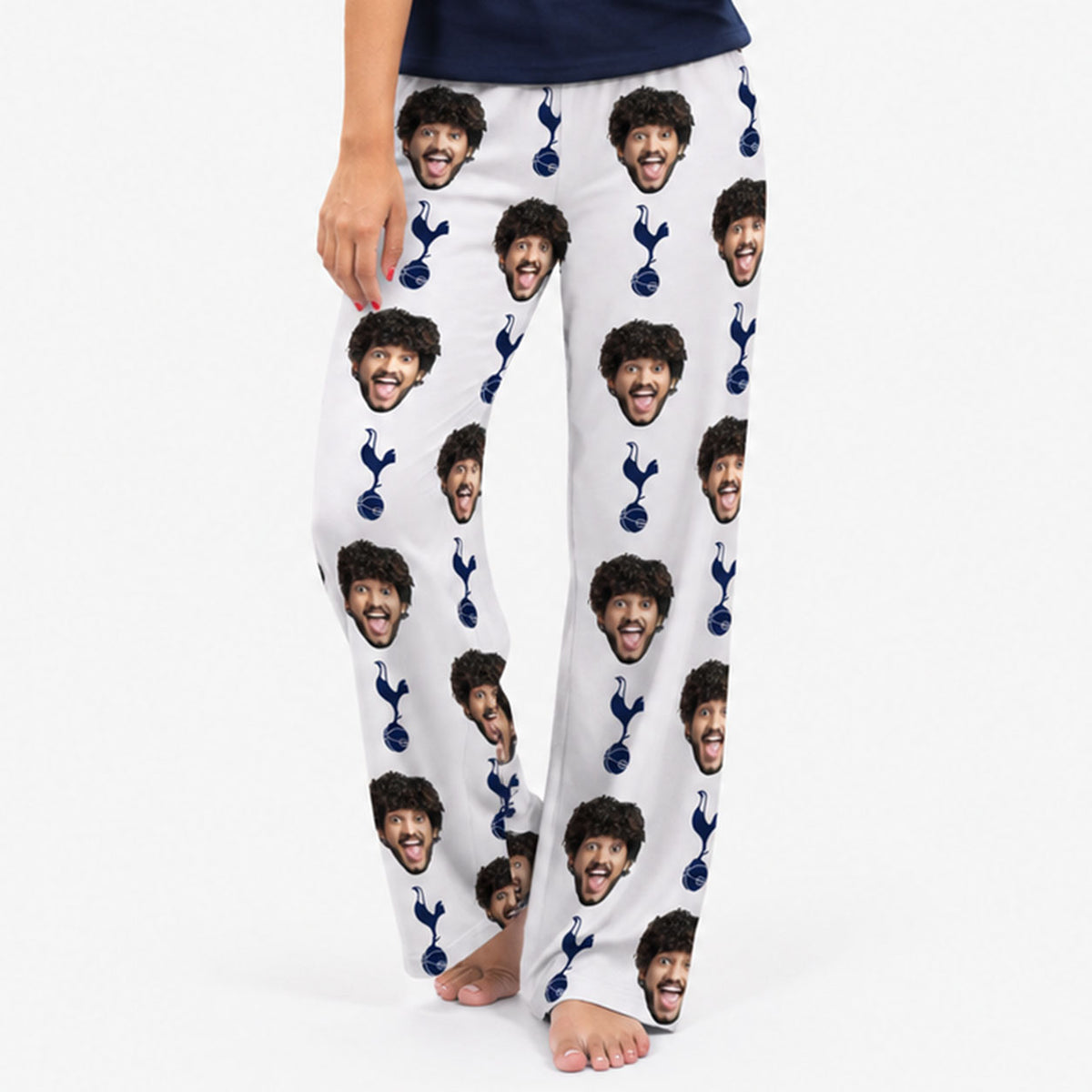 Spurs White Women's Personalised PJ Bottoms