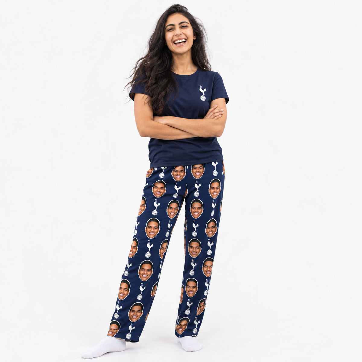 Spurs Navy Women's Personalised PJ Bottoms