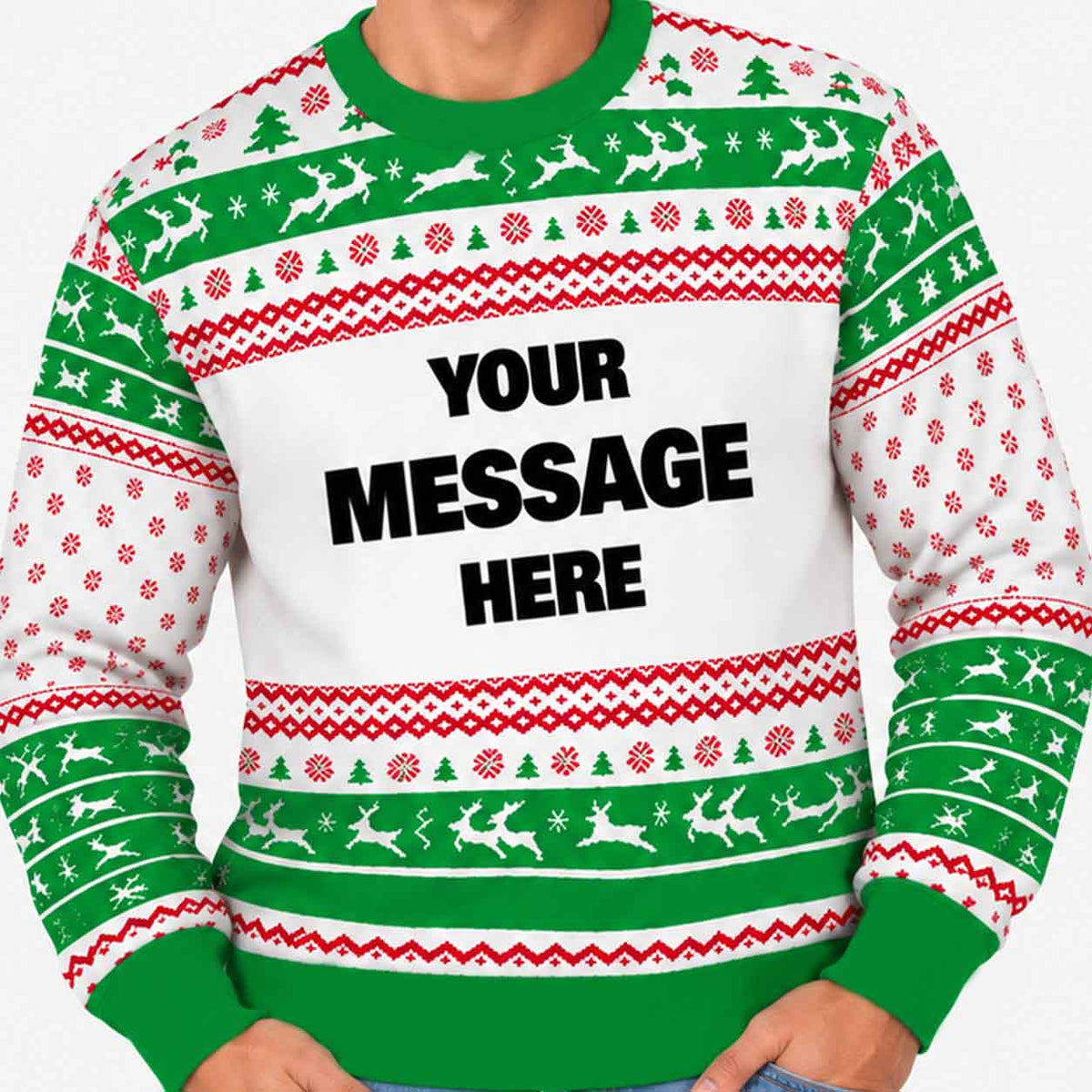 Your Message Personalised Nordic Christmas Jumper