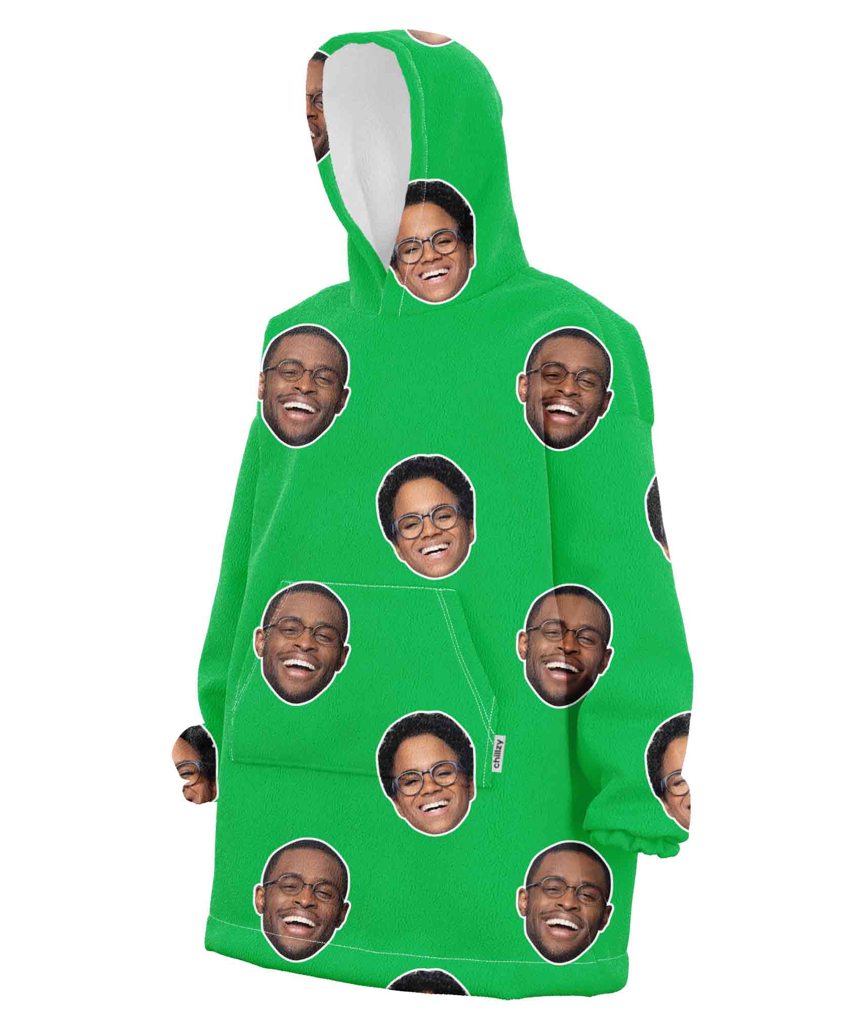 Couples Face Hoodie Blanket