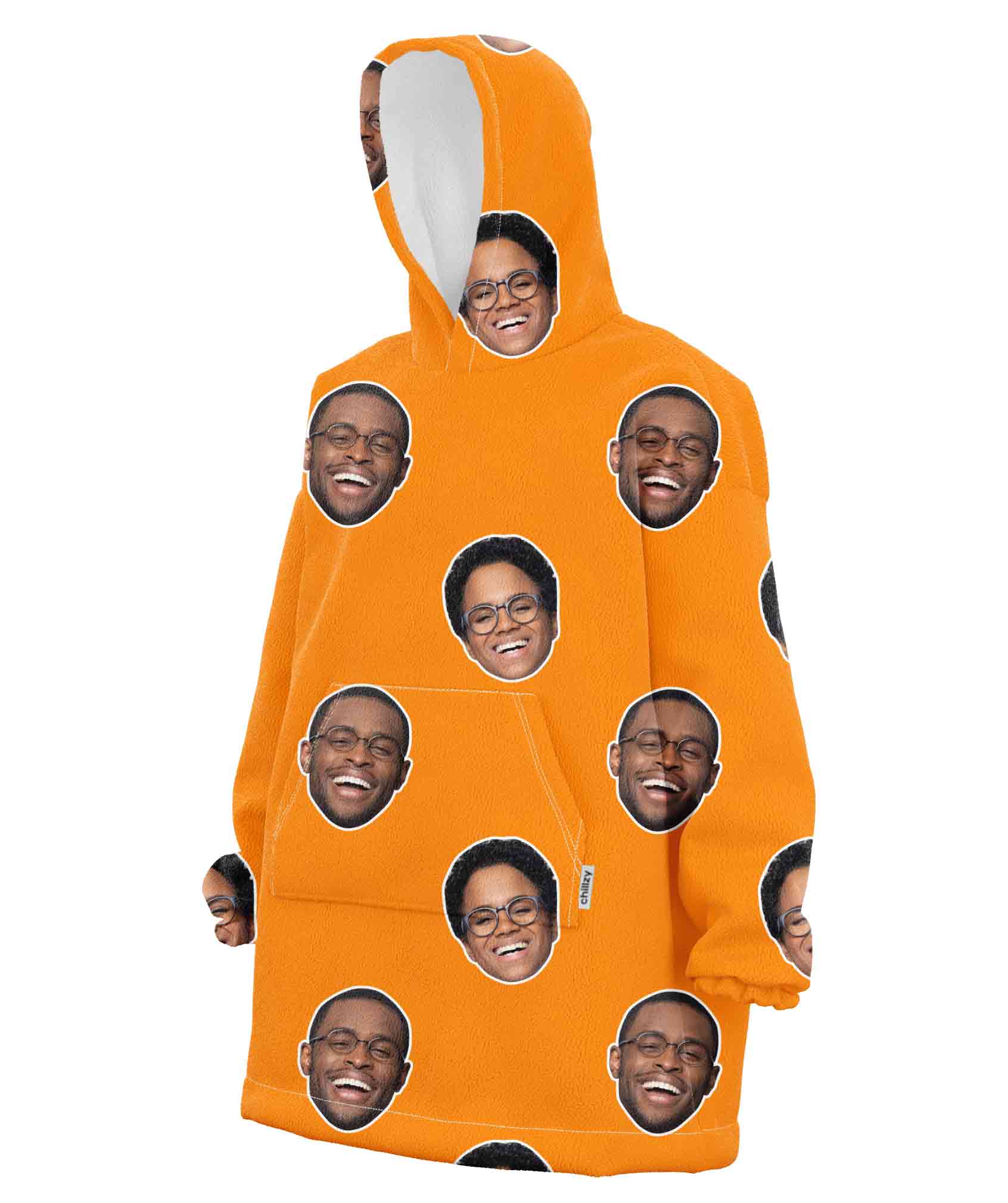 Couples Face Hoodie Blanket