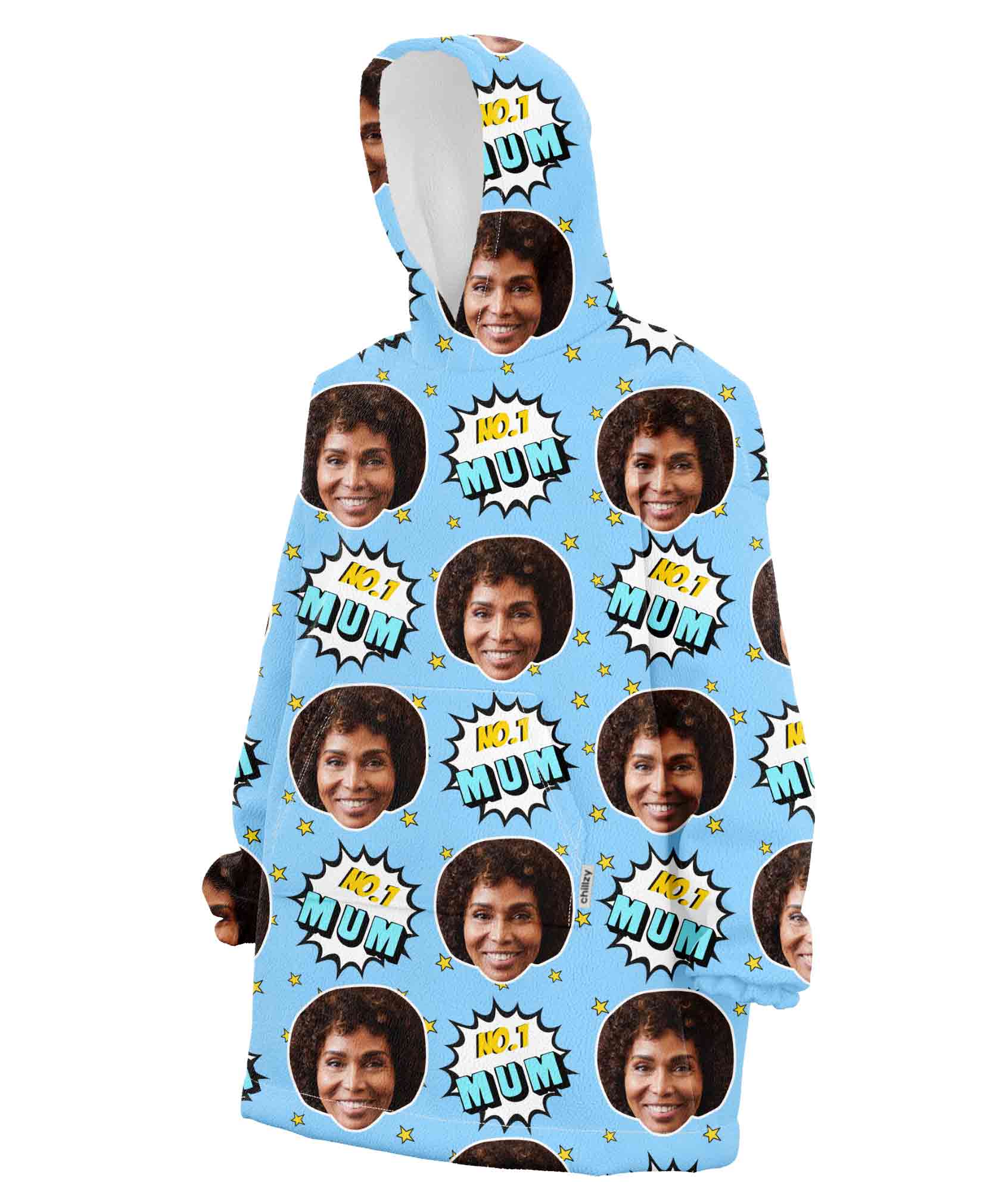 Number 1 Mum Hoodie Blanket