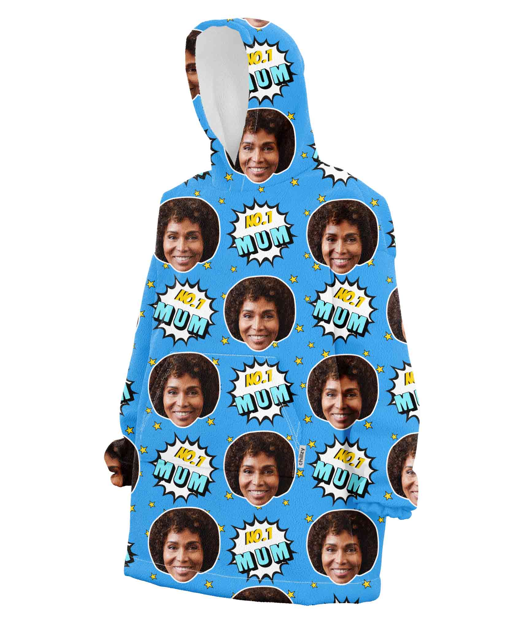 Number 1 Mum Hoodie Blanket
