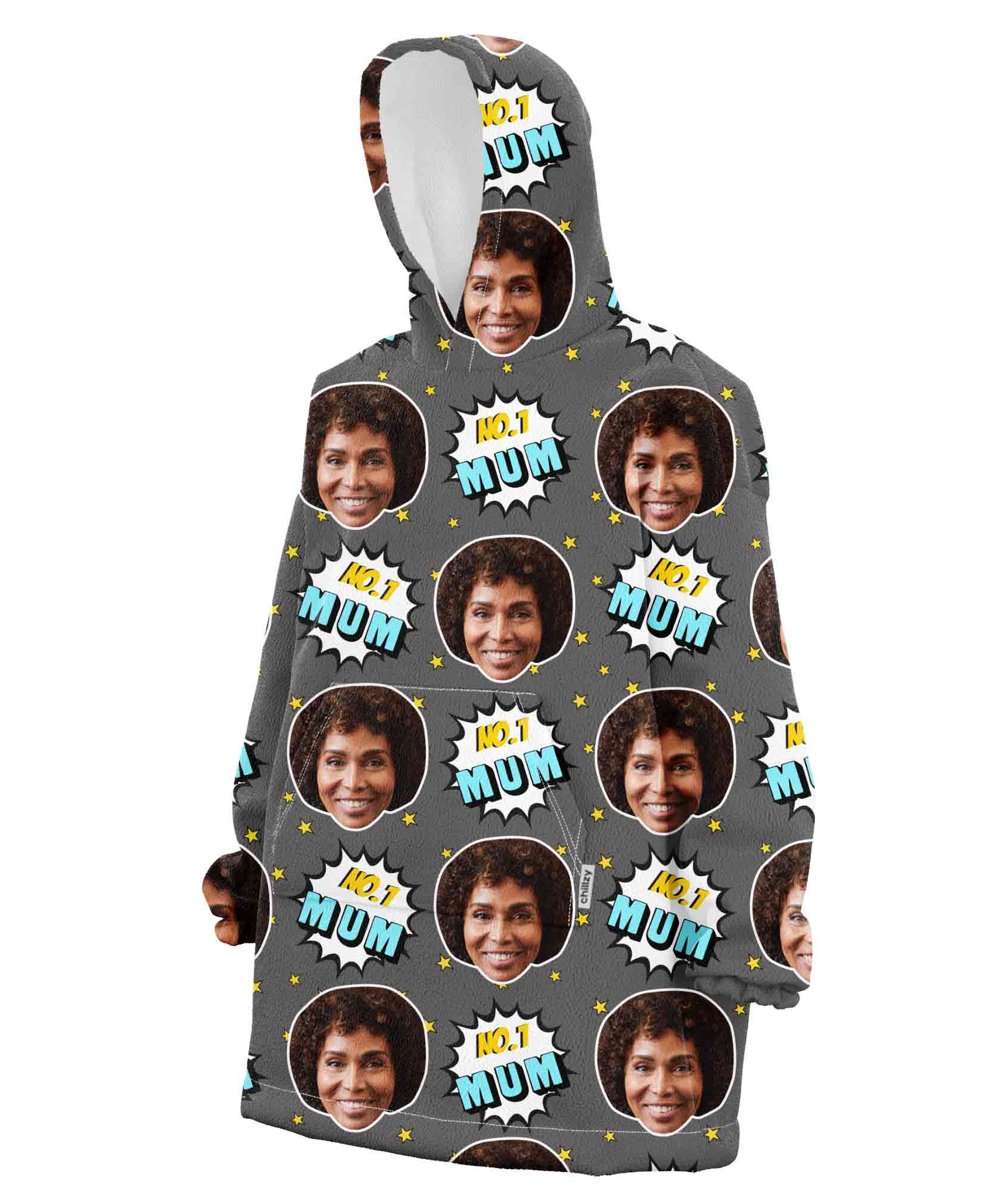 Number 1 Mum Hoodie Blanket