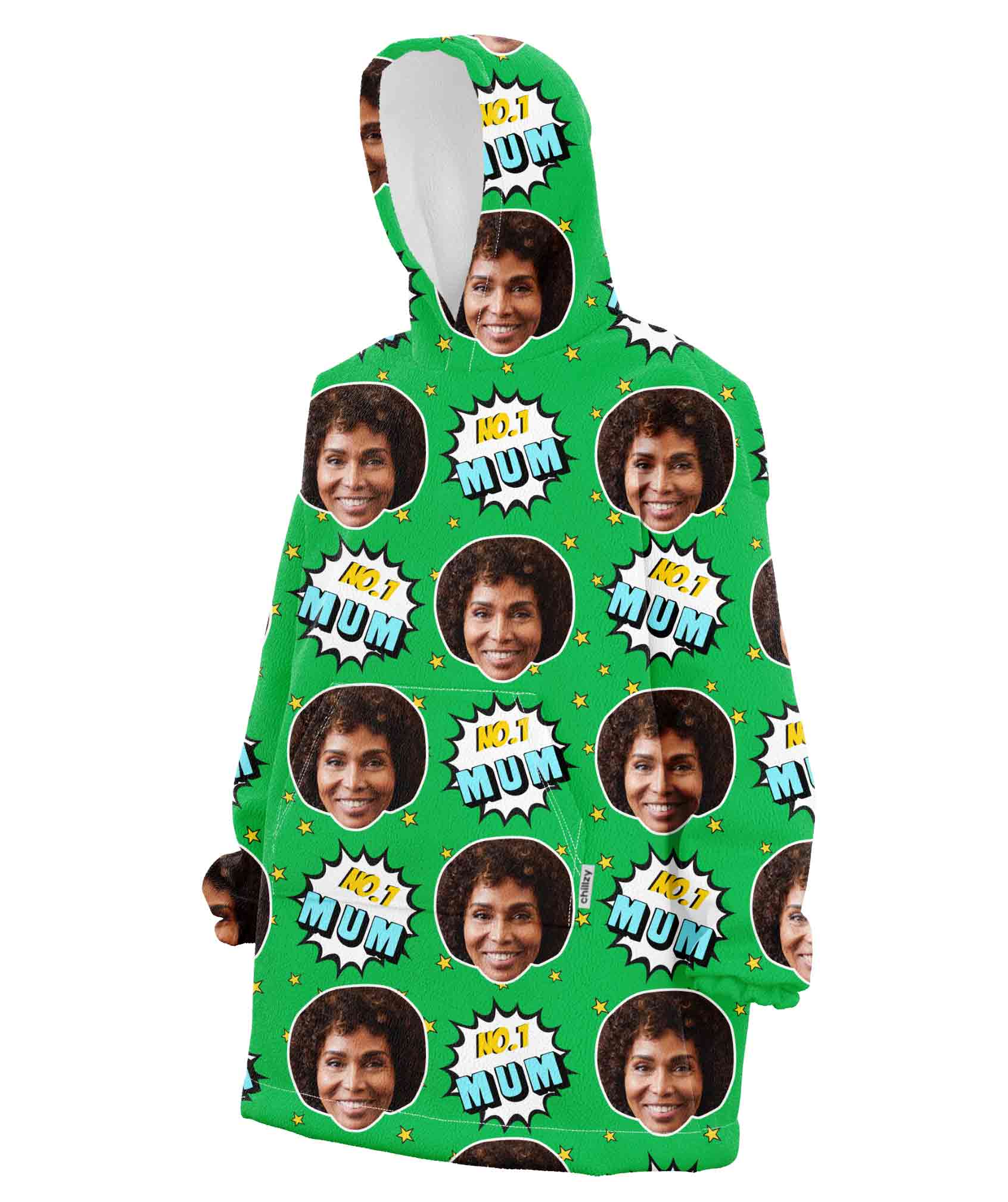 Number 1 Mum Hoodie Blanket