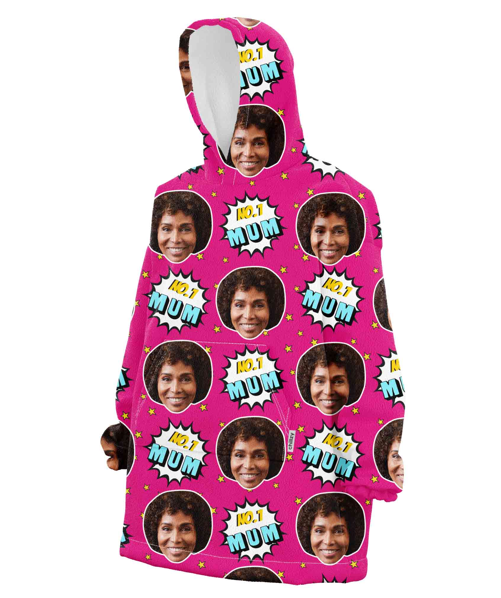 Number 1 Mum Hoodie Blanket