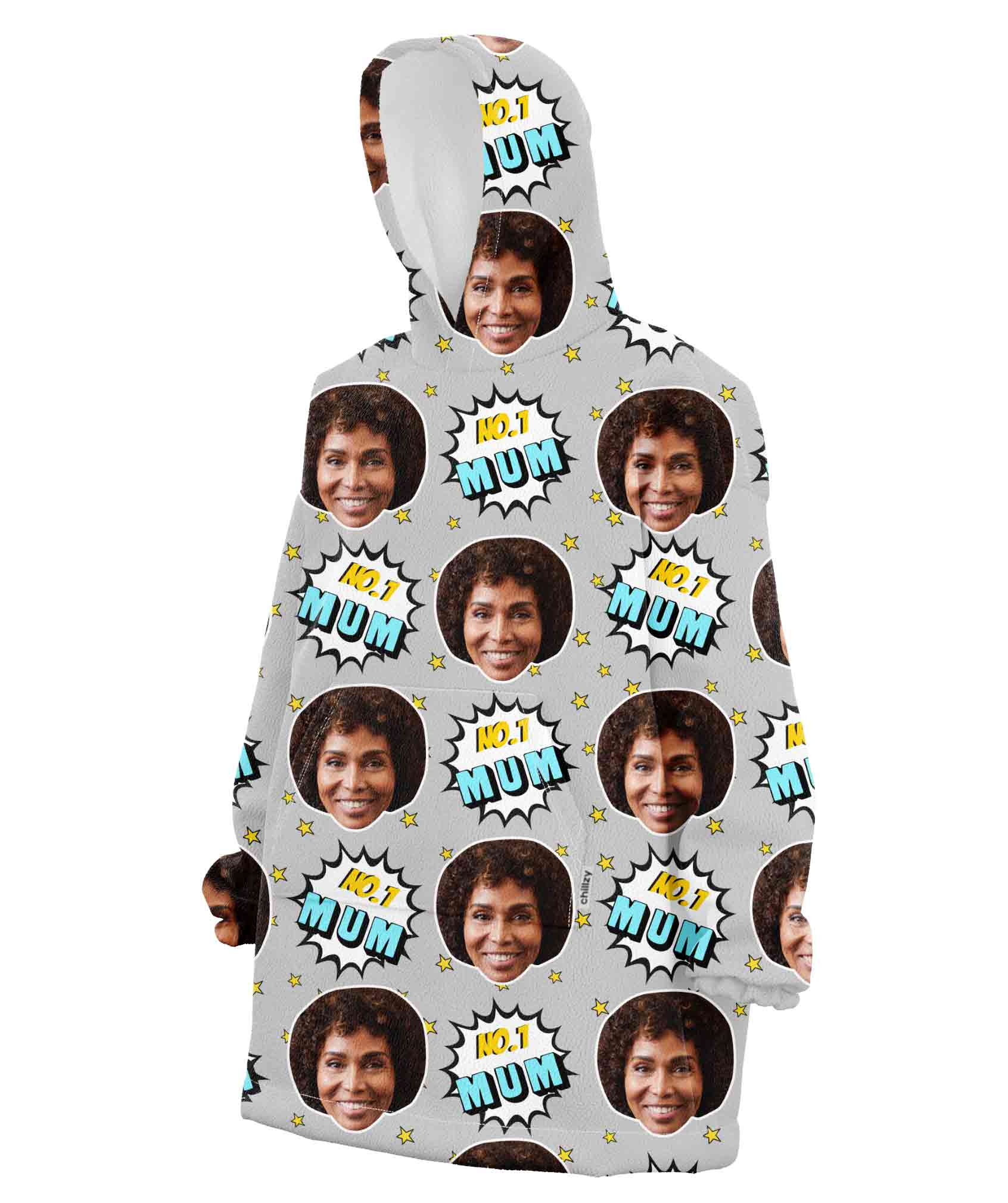 Number 1 Mum Hoodie Blanket