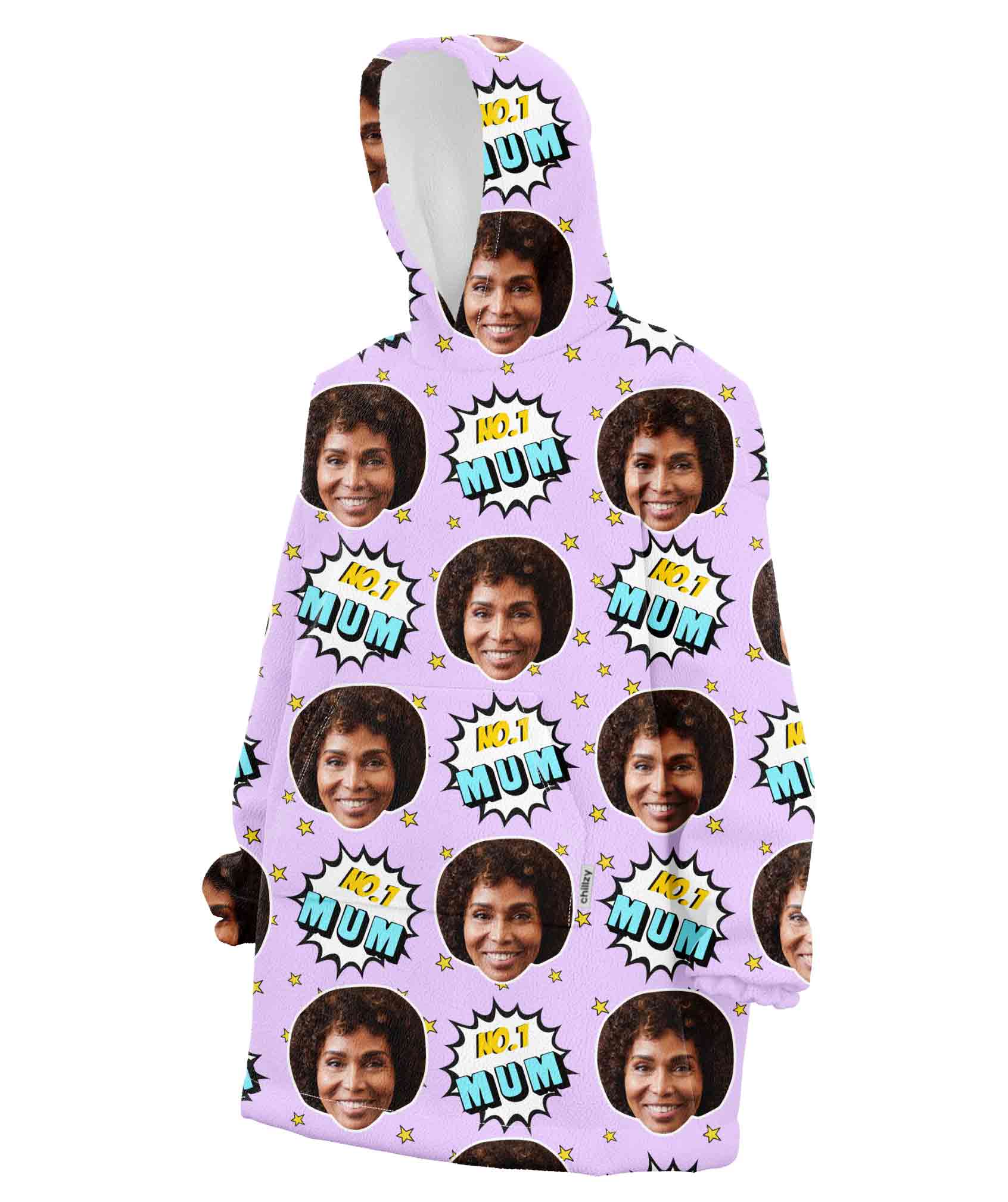 Number 1 Mum Hoodie Blanket