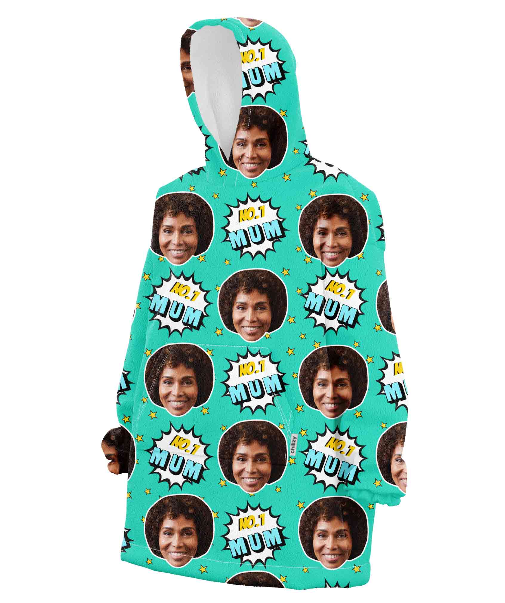 Number 1 Mum Hoodie Blanket