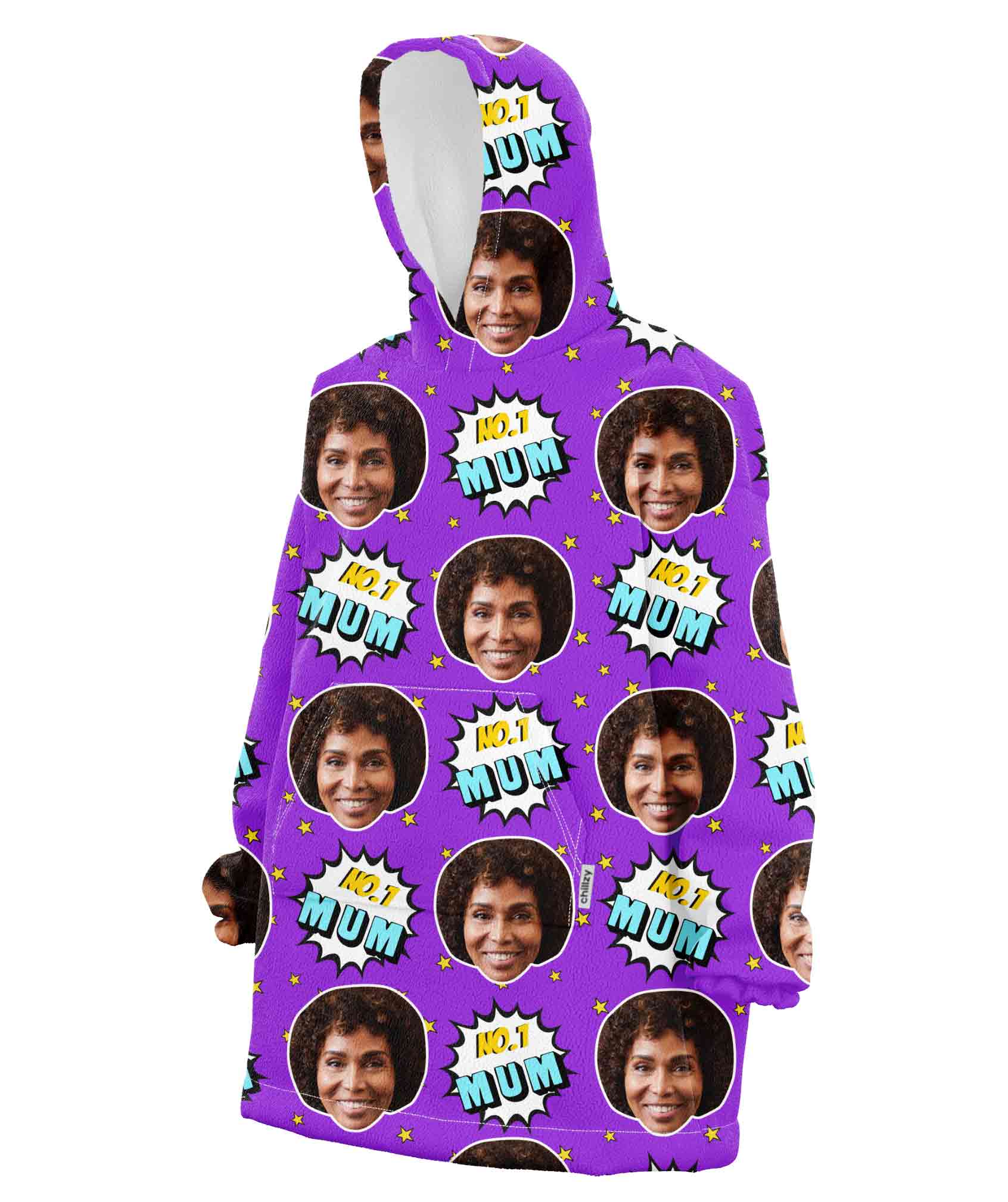 Number 1 Mum Hoodie Blanket