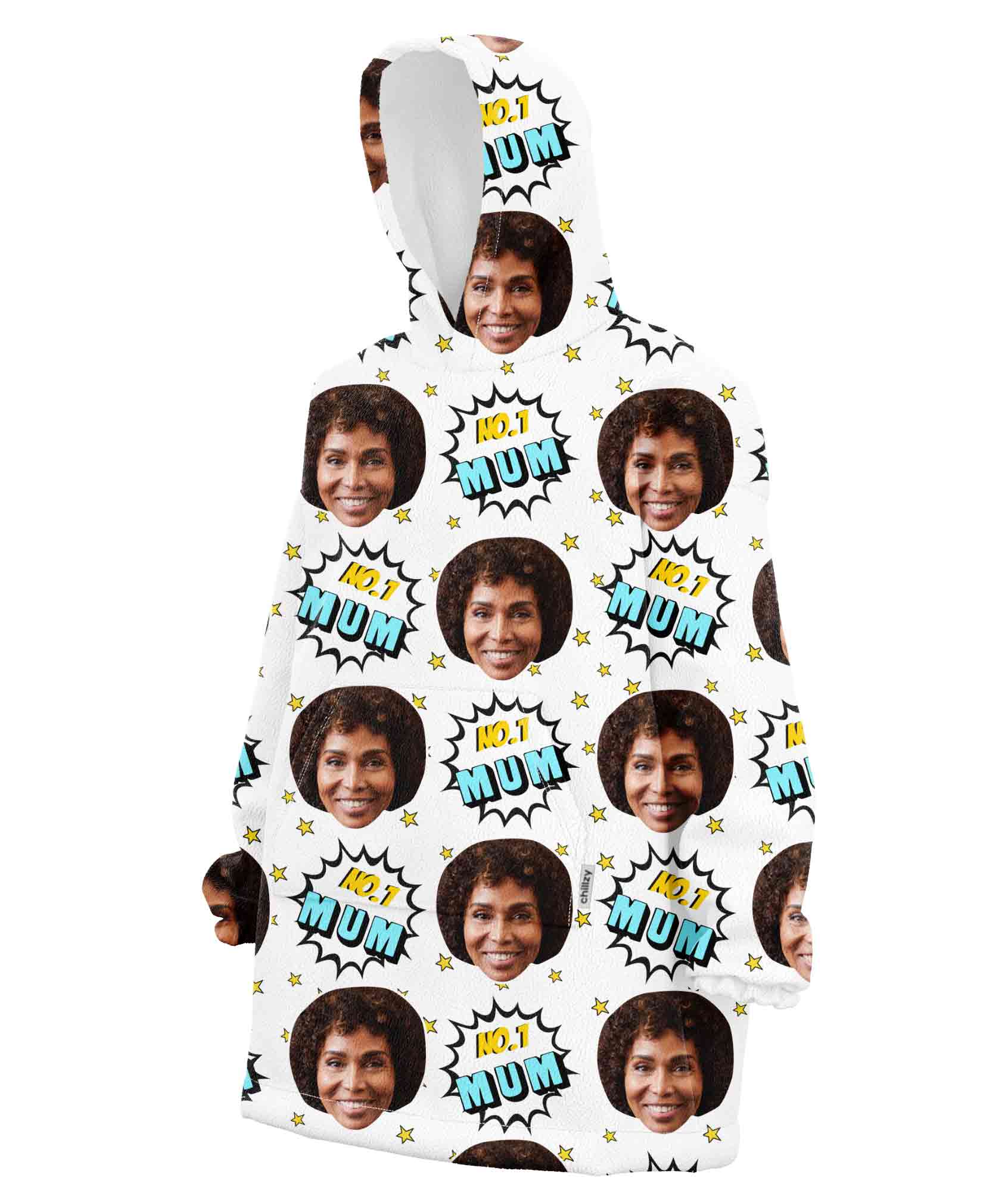 Number 1 Mum Hoodie Blanket