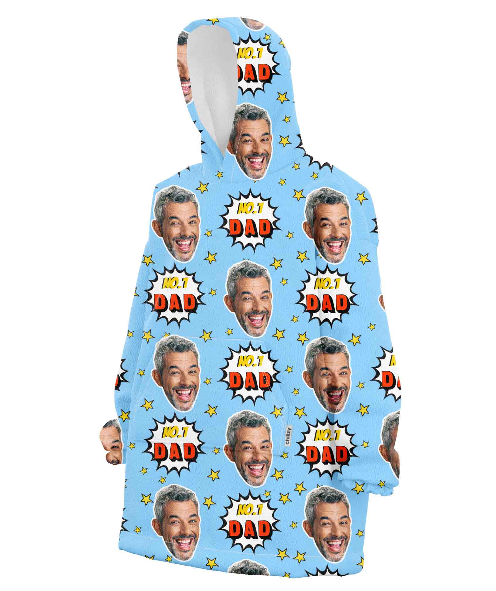 Number 1 Dad Hoodie Blanket