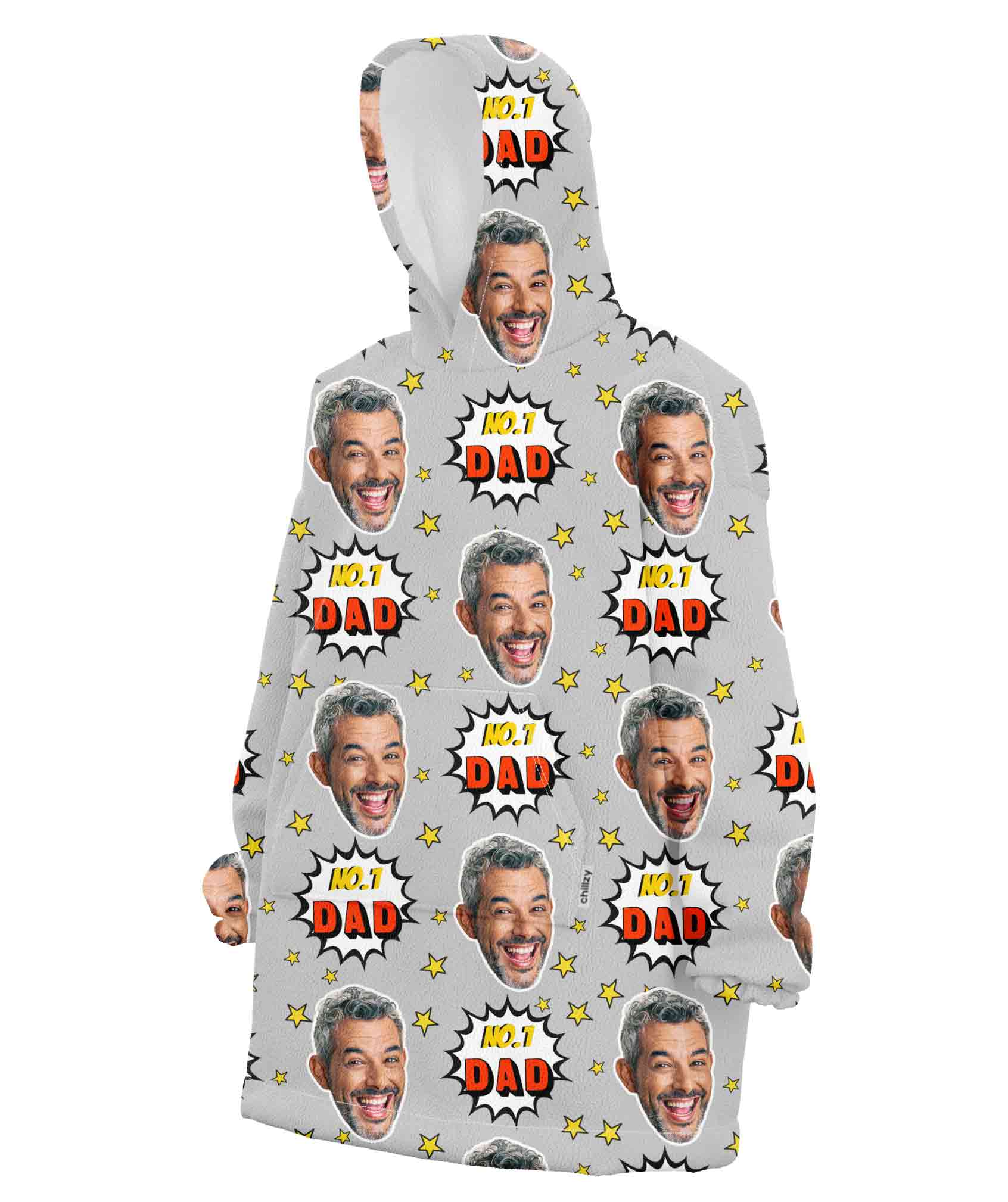 Number 1 Dad Hoodie Blanket