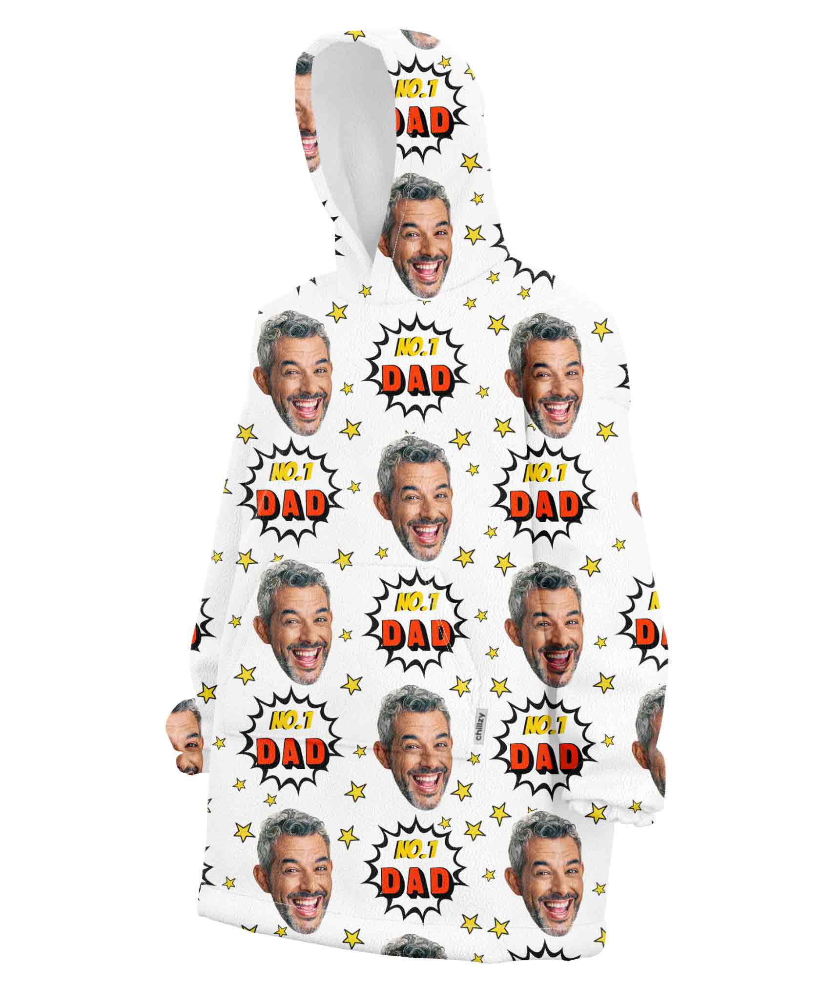 Number 1 Dad Hoodie Blanket