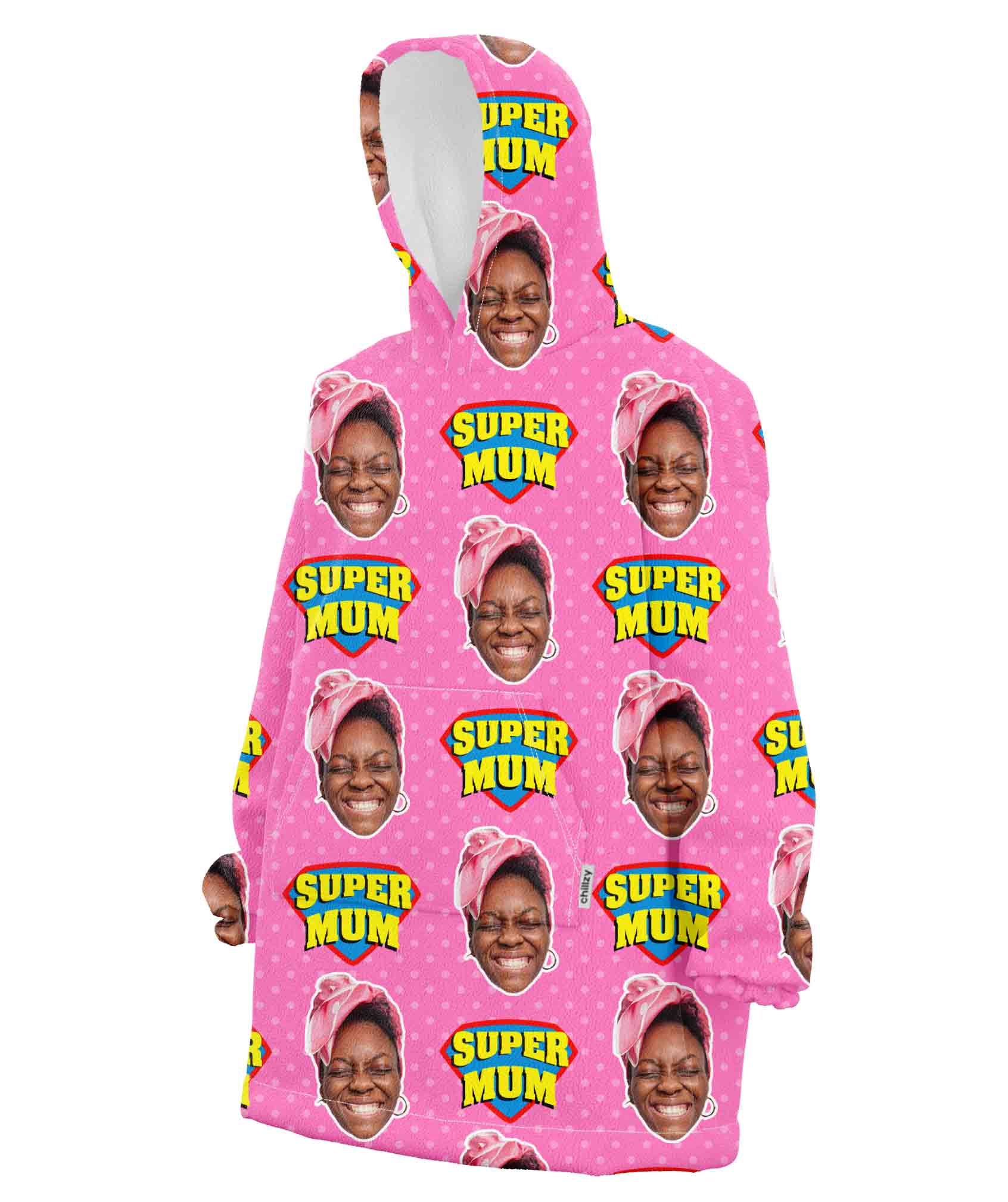 Super Mum Custom Hoodie Blanket