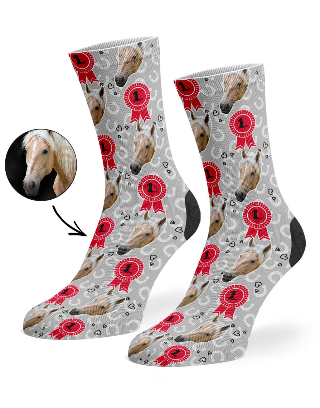 Horse Rosette Socks Gift