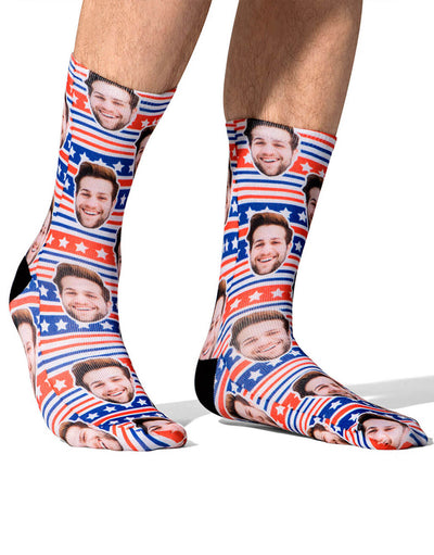 Personalised American Stripes Socks