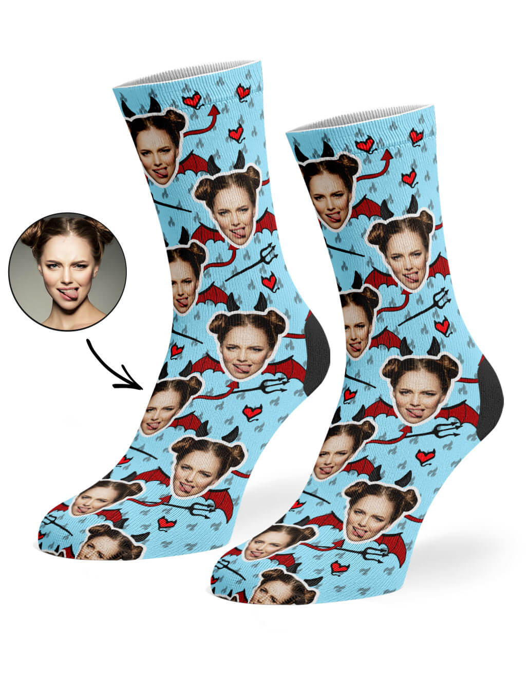 Devil Face Socks Gift