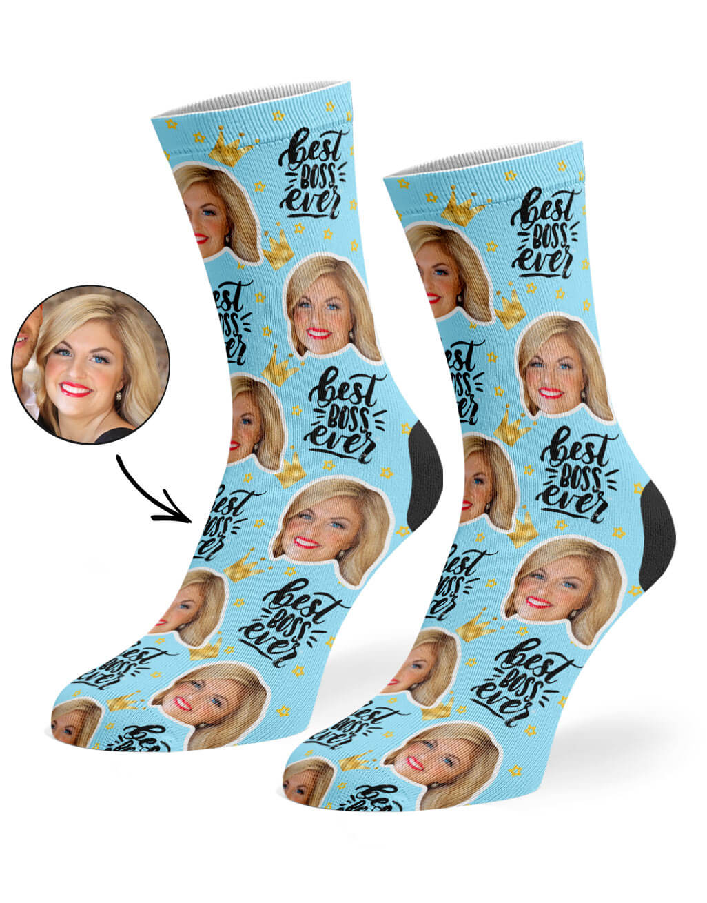 Best Boss Ever Face Socks