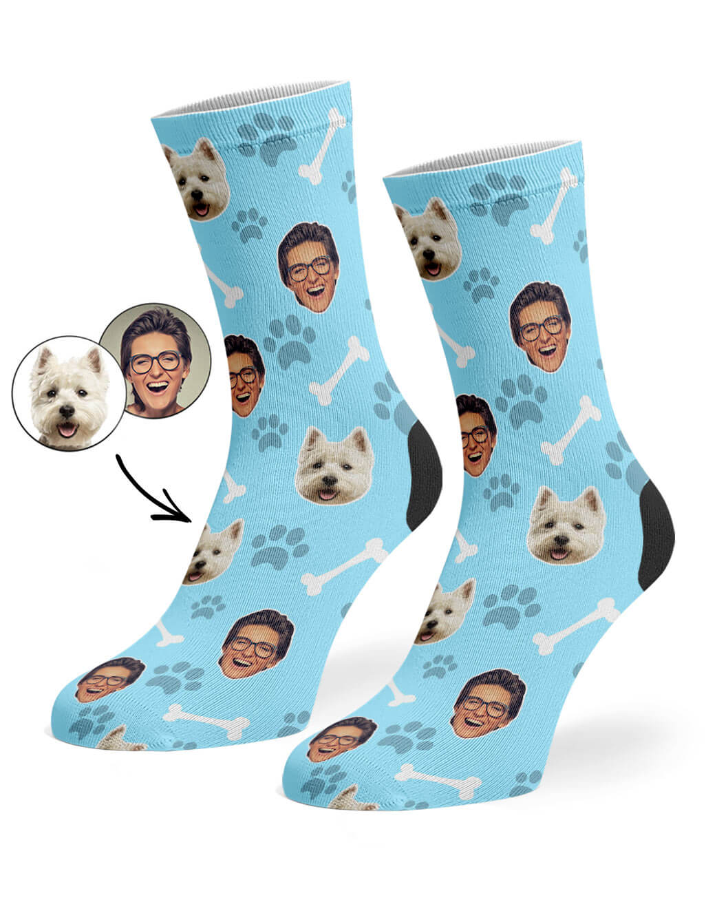 Personalised Dog & Owner Socks