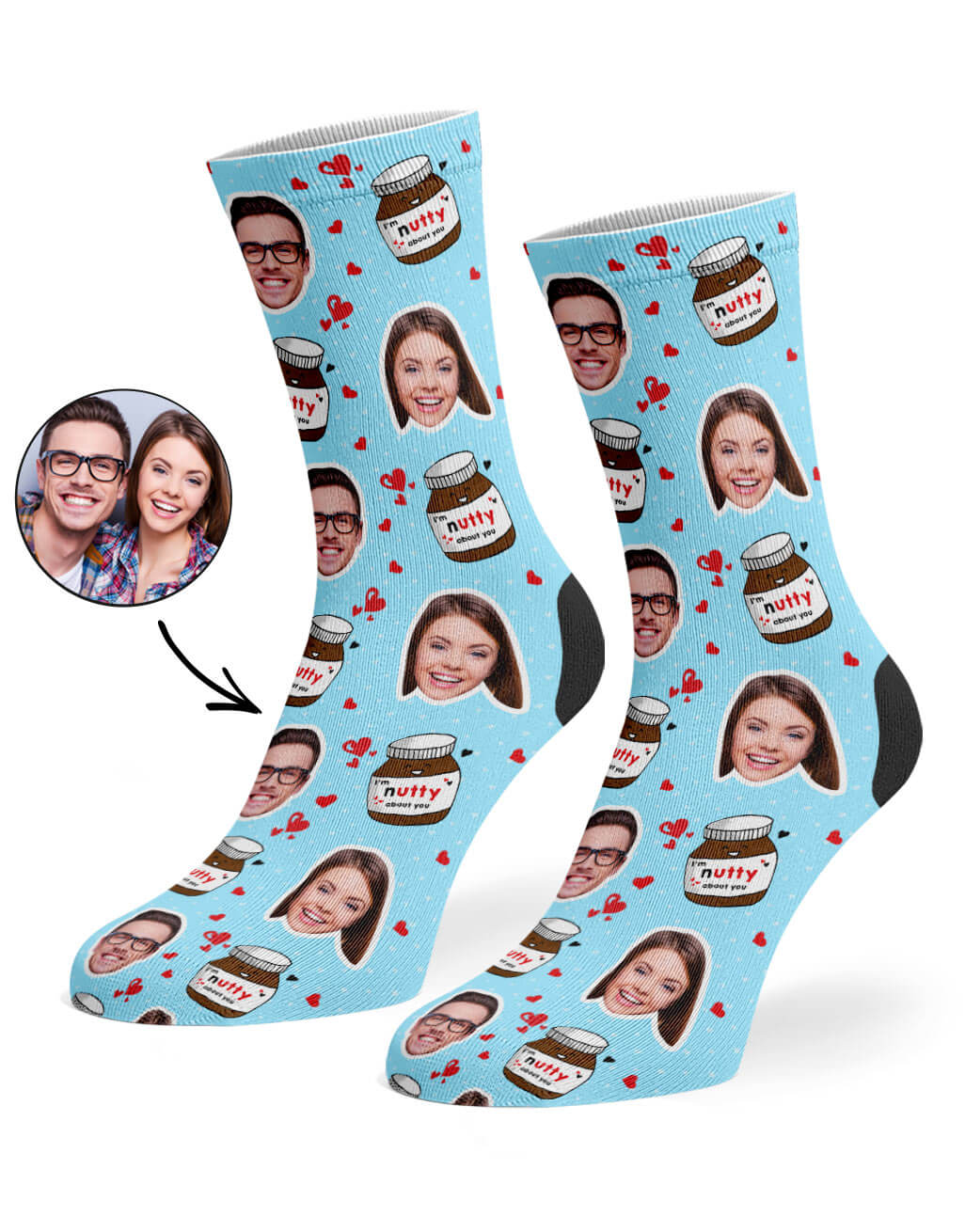 Nutty About You Photo Socks