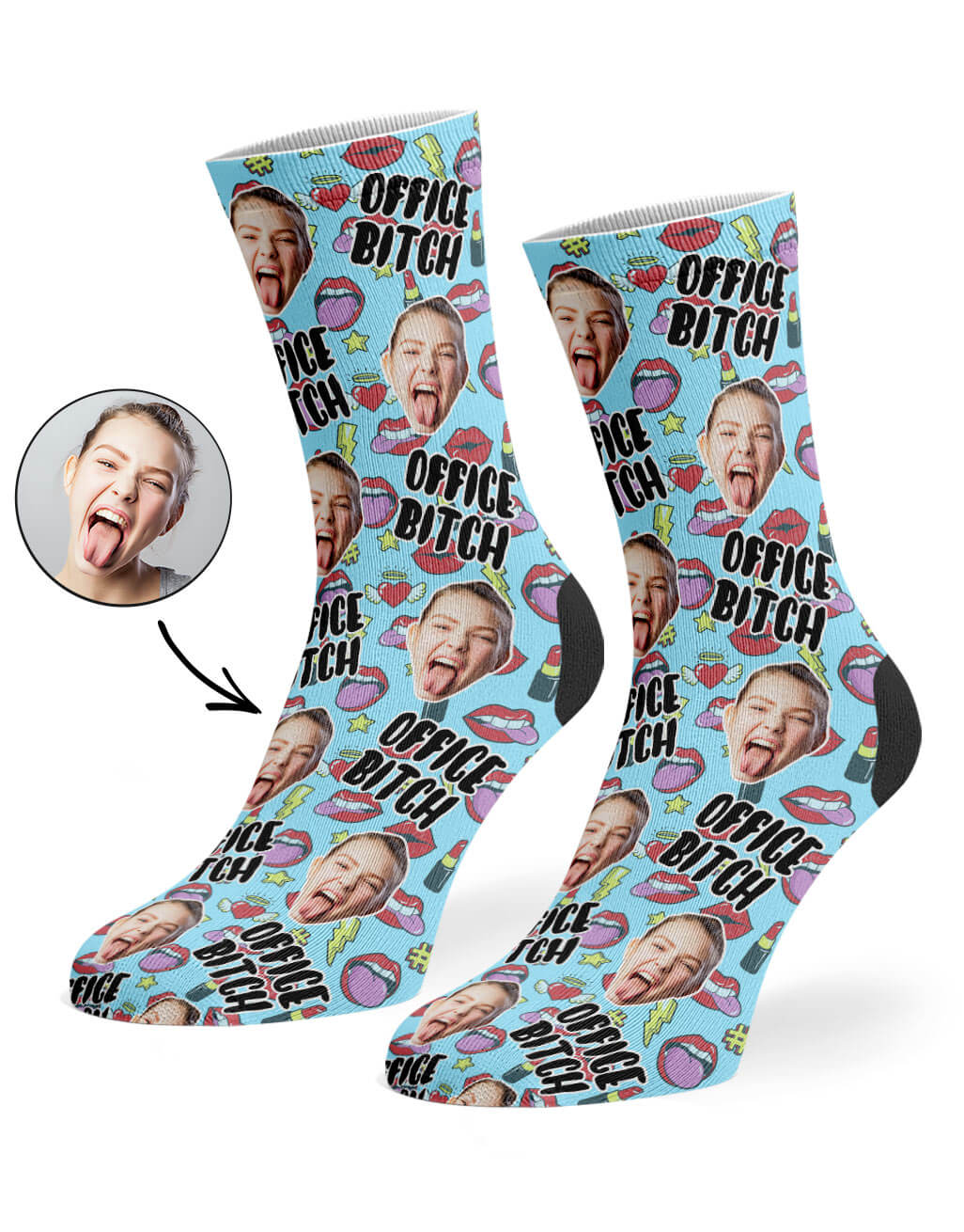 Office Bitch Face Socks