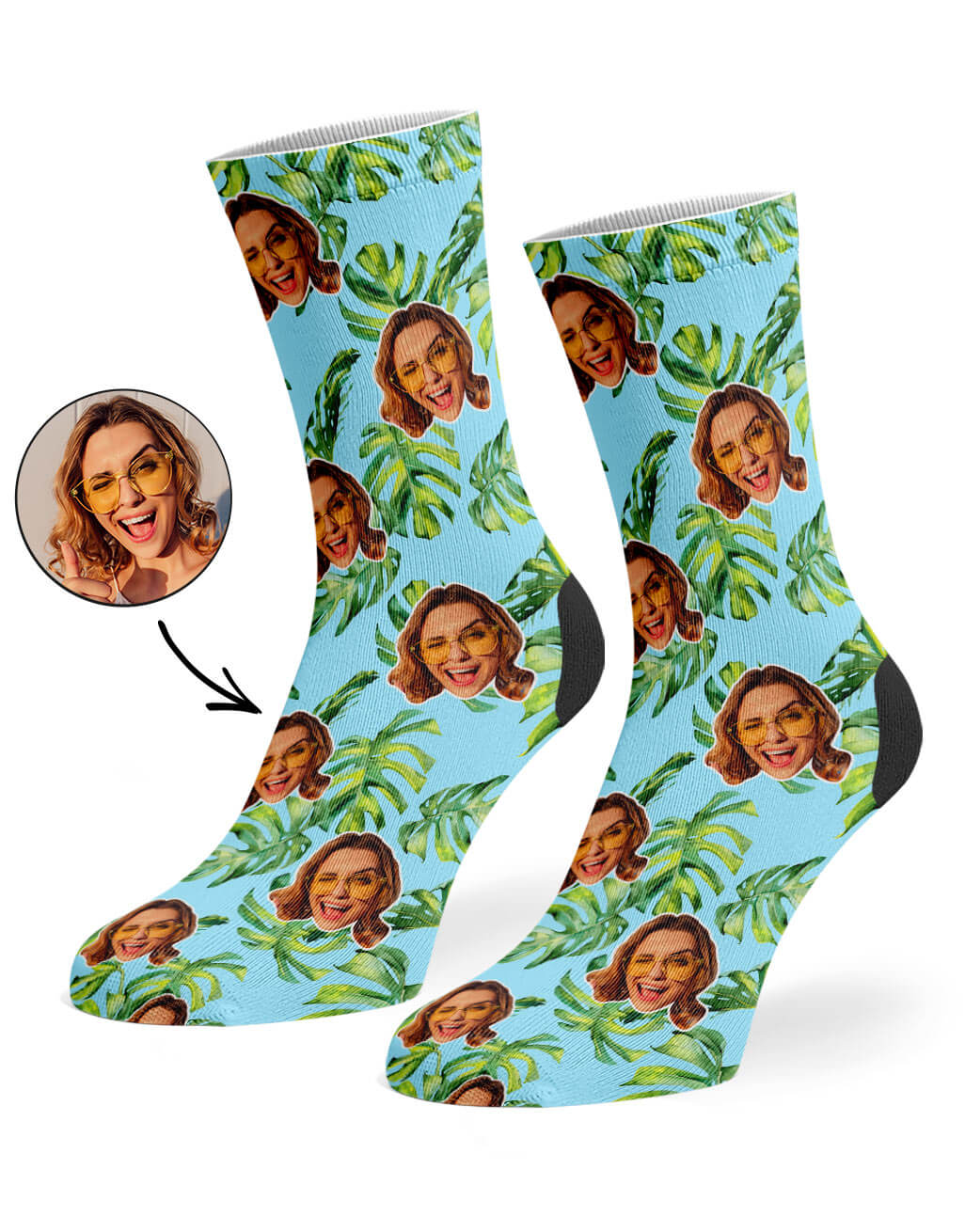 Tropical Themed Personalised Socks
