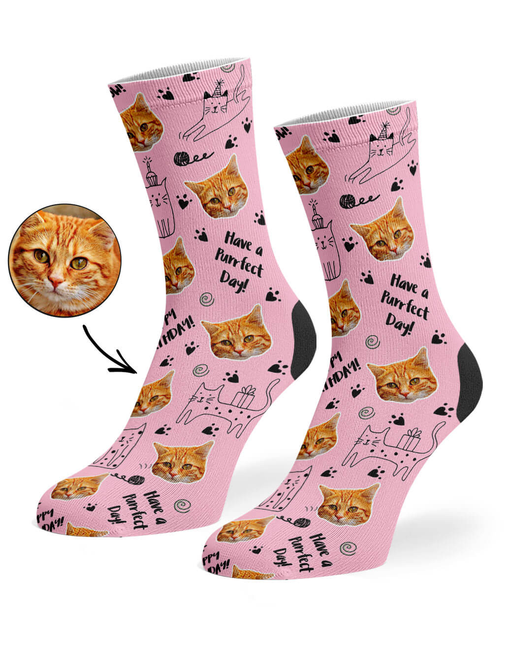 Unique Birthday Cat Socks