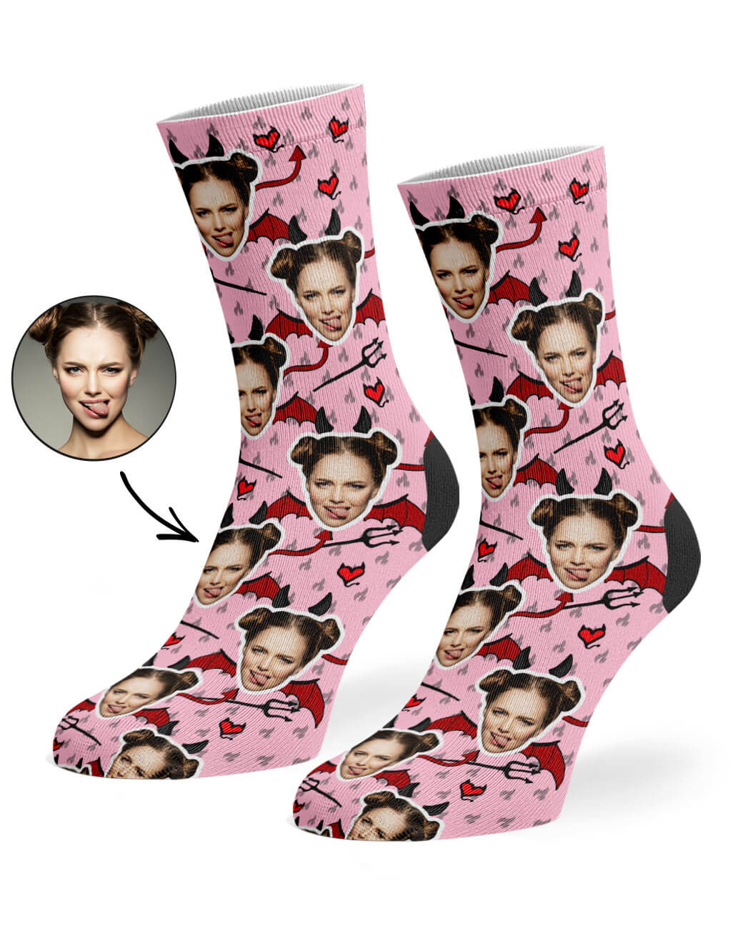 Unique Devil Face Socks