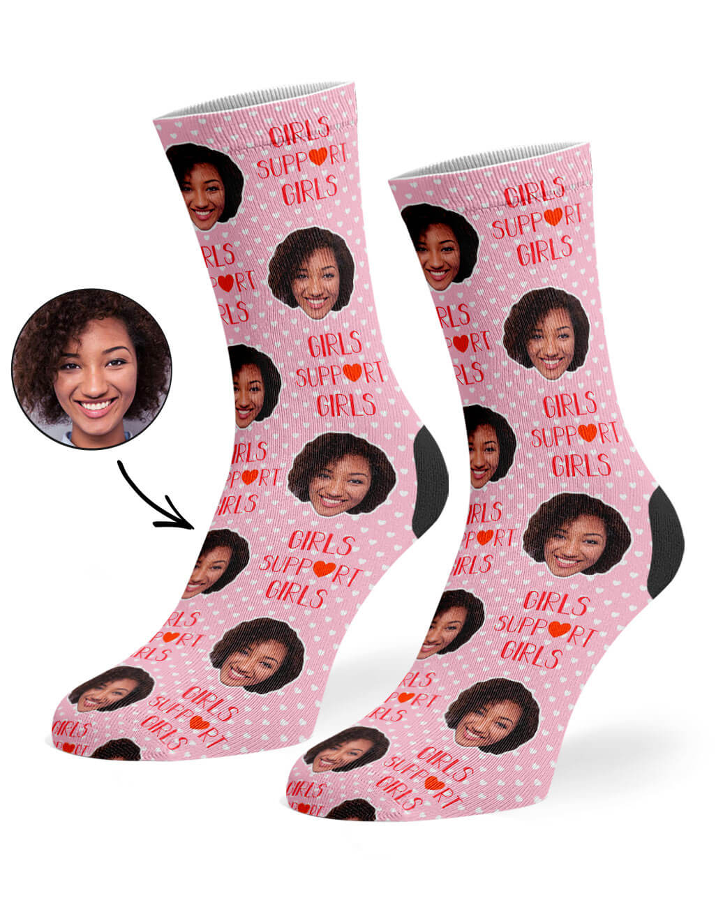 Custom Girls Support Girls Socks