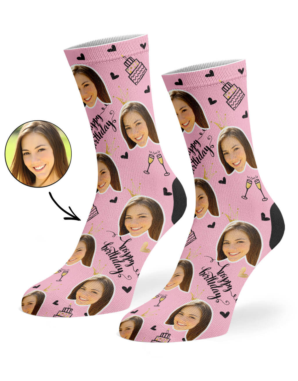 Happy Birthday Champagne Socks Gift