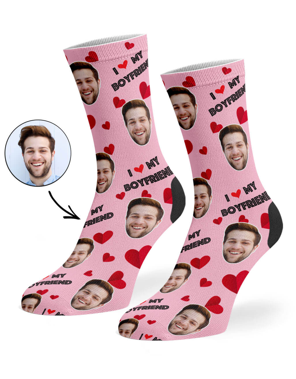 I Love My Boyfriend Socks Gift