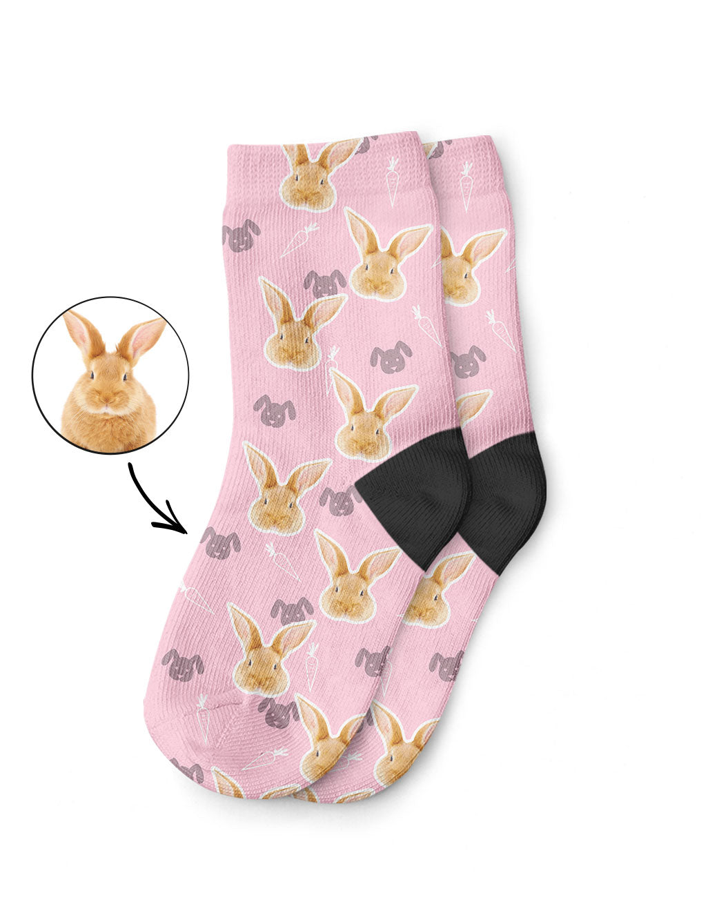 Your Rabbit on Personalised Kids Socks