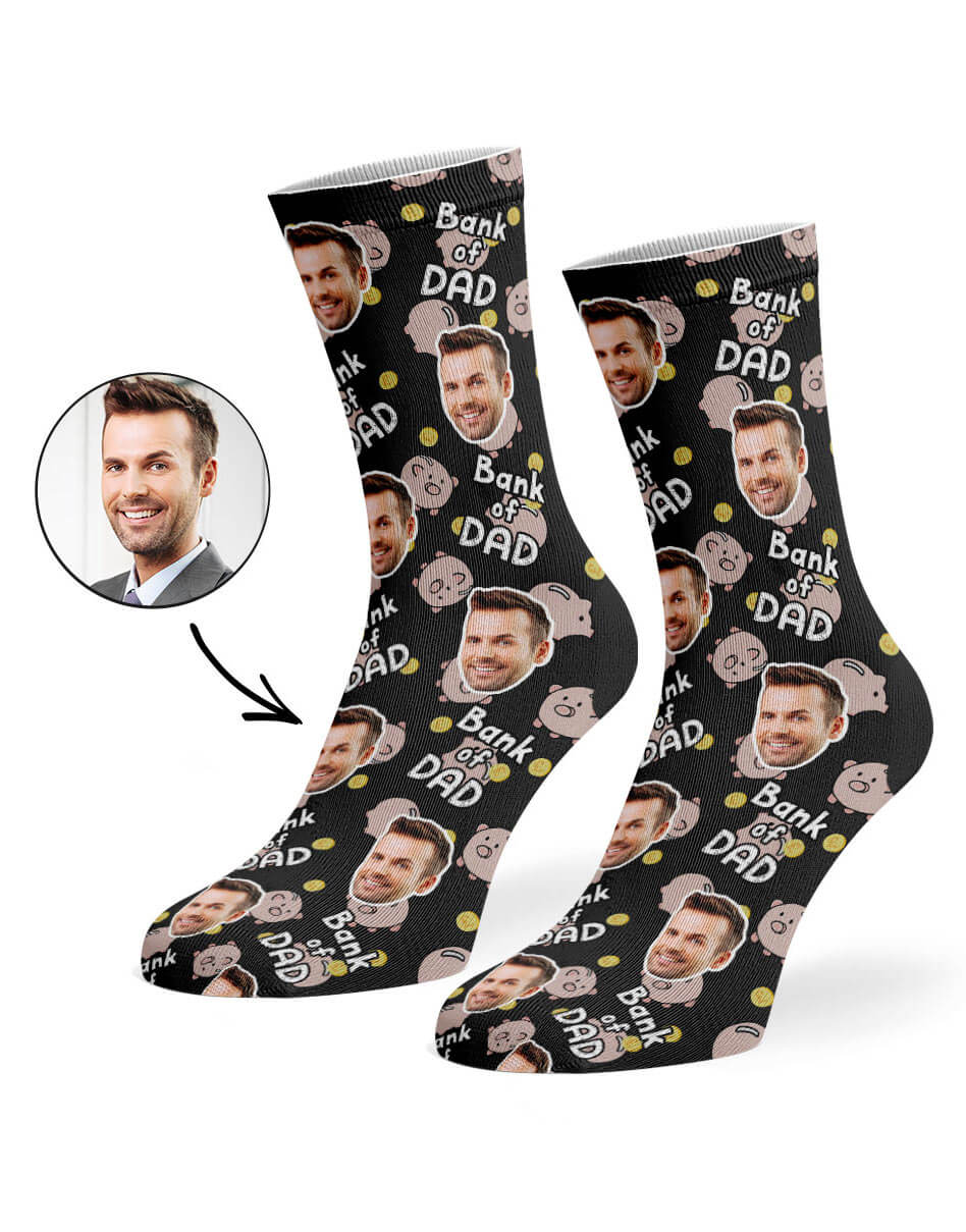 Bank Of Dad Socks With Your Own Face