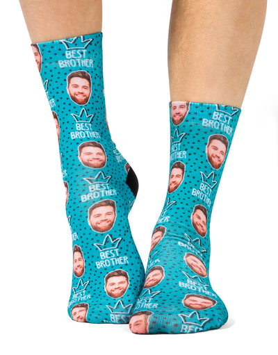 Turquoise Best Brother Socks