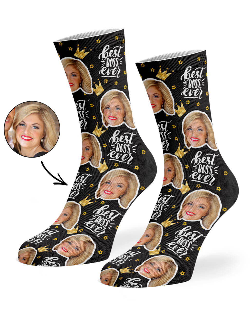 Customised Best Boss Ever Socks