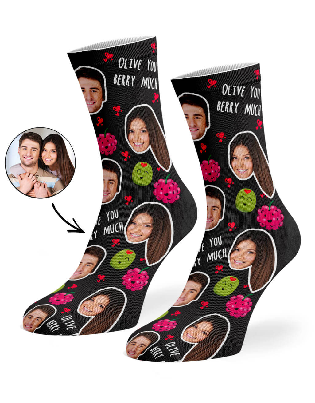Olive You Berry Much Novelty Socks