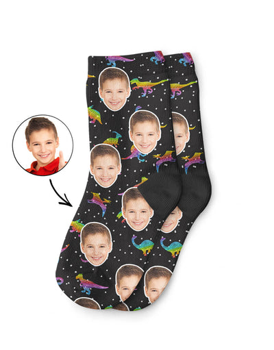 Rainbow Dinosaur Kids Socks